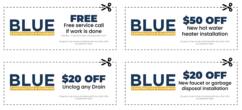 Cupones de descuento Blue Construction Plumbing